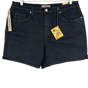 Hybrid & Co. Women's Stretch Dark Blue Denim Shorts Plus Size 20 (Waist 36") NWT